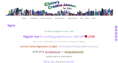 Desktop Screenshot of clairescreativeadventures.com